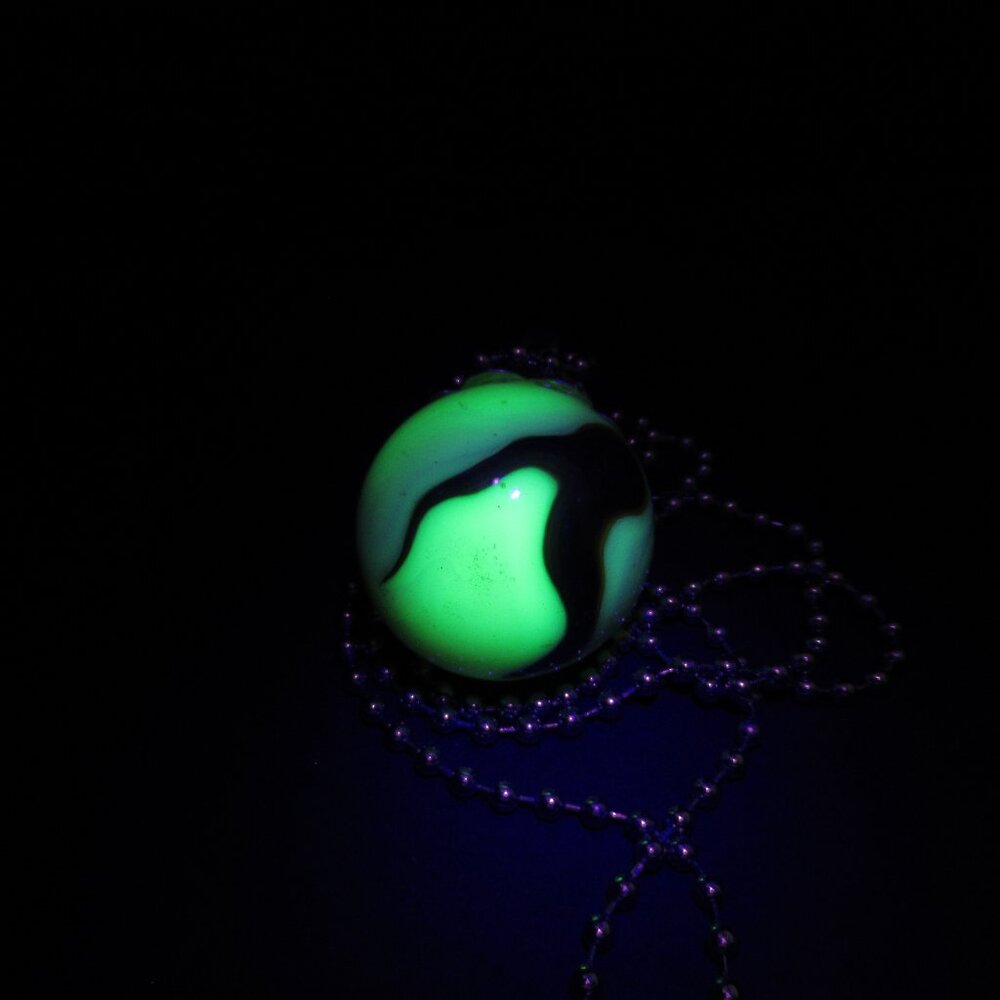Vintage Uranium glass marble pendant